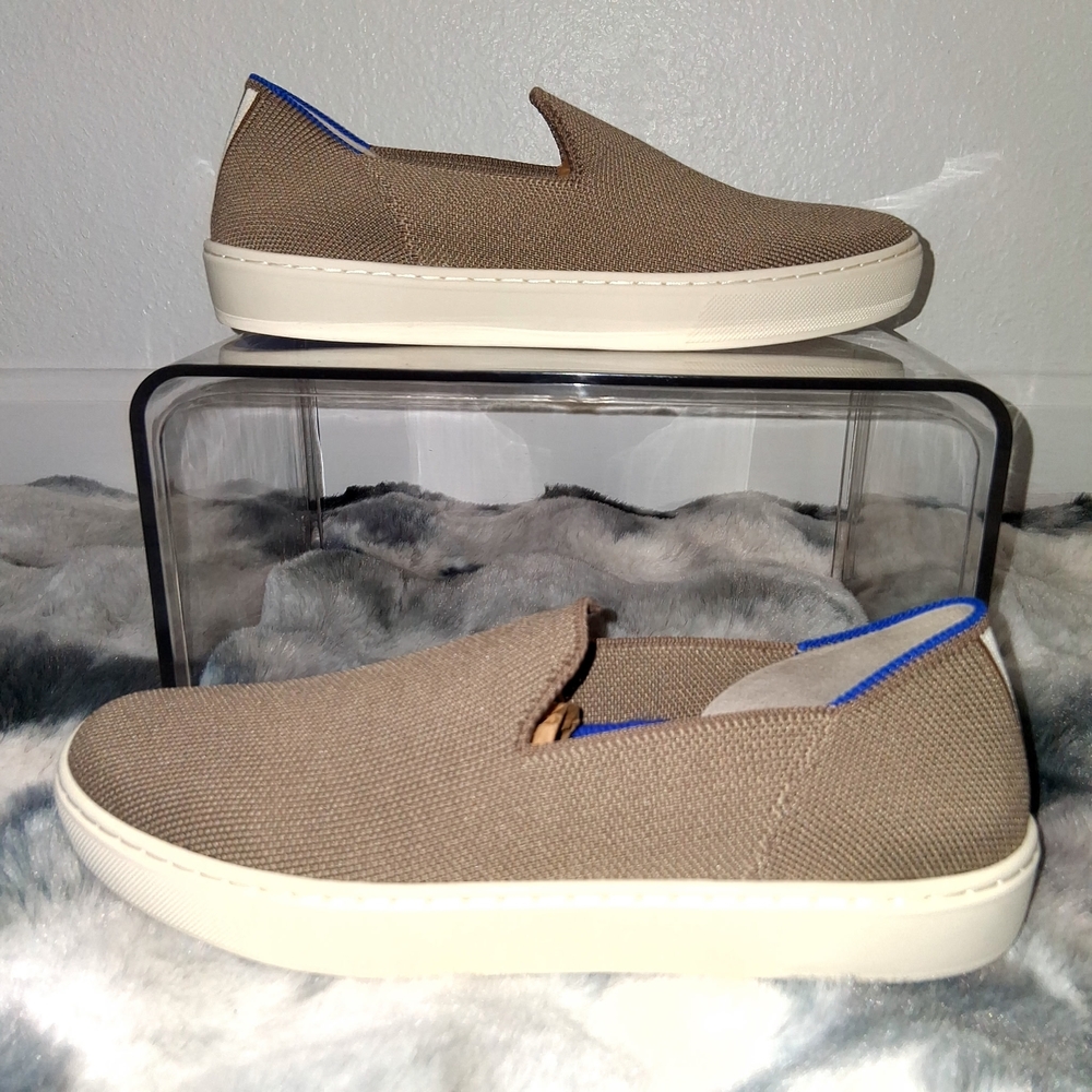 Rothy's The Original Slip-On Women's Sneakers in Latte - Picture 6 of 15